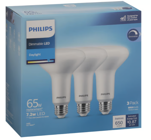 Philips Led 65W Br30 DL 3PACK