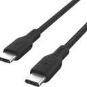 Belkin - BOOST↑CHARGE Braided USB-C 2.0, Fast Charging Cable 100W for iPhone, iPad, MacBook, Samsung, Nintendo Switch 2 & More - Black