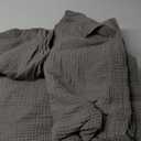 Bedsure 100% Cotton Muslin Blanket Queen Size for Bed - 4-Layer Breathable and Lightweight Thin Soft Summer Gauze Muslin Blankets for Adults, Grey, 90x90 Inches