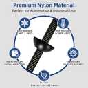 100PCS Nylon Universal Cable Tie Buckle Zip Ties - Heavy Duty Self-Locking Cable Tie Buckles Clips for Car Auto Bumper Fender Repairs, Multipurpose Plastic Fasteners for Automotive Use