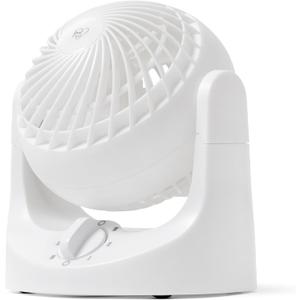 IRIS USA WOOZOO Desk Fan, Air Circulator, 3 Speeds, 32ft Max Air Distance, 112 Adjustable Tilt, 27.5db Quiet Motor, Small Fan for Bedroom, Office, Dorm, White