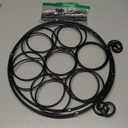 PAG 7 Bottles Freestanding Countertop Wine Rack, Metal Small Table Top Wine Rack, Drink Organizer Bottle Holder, Kitchen Organizers and Storage, Black