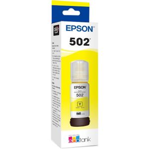 EPSON 502 EcoTank Ink Ultra-high Capacity Bottle Yellow Works with ET-2750, 2760, 2850, 3750, 3760, 3850, 4850, and other select models