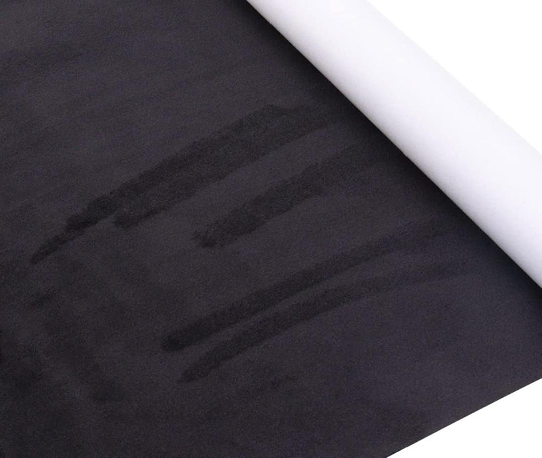 Y.A. LOTUS Microfiber Fabric Self-Adhesive Suede Look, Premium Synthetic Leather - Stretch Film Fabric Perfect for car Interior Decorate -39.4in x 59in, Black