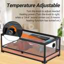 Reptile Heat Panel Adjustable Temperature 60W Reptile Heater for Terrariums, Energy Efficient & Non-Light Reptiles Heating Plate for Snakes,Crested Gecko,Leopard,Turtles