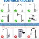 Kitchen Sink Faucet Sprayer Attachment, Movable Kitchen Tap Head 360 Rotatable, Anti-Splash Sink Sprayer Faucet Nozzle Head, Water Saving Faucet Aerator