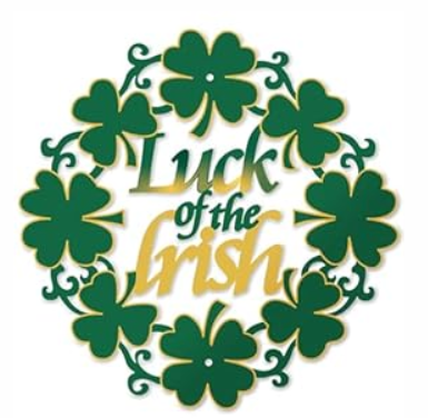Metal St Patricks Day Wreath Shamrock Wall Art Luck of The Irish Decorations for Home Front Door, Kitchen, Bedroom, Rust-Proof Green and Gold Wreath Holiday Wall Decor