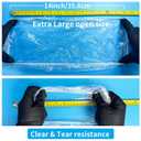 2 x 100PCS Disposable Shower Caps - Large Thick Clear Plastic Shower Cap for Women Reusable Waterproof and Men, Hair Cap for Deep Conditioning, Hotel Travel Essentials (22 inch)