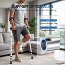 Forearm Crutches for Adults, Lightweight Aluminum Walking Crutches with 15-Level Adjustable Height, Arm Cuff, Shock Absorber, Ergonomic Handles, Comfortable Grip, Anti-Slip, Foldable, 350LBS, 1 Pair