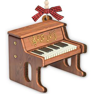 Piano Ornament 2025, Wooden Ornaments for Christmas Tree Decorations, Music Decorations, Unique Ornaments for Music Lover Gifts, Musical Instruments Gifts for Piano Players