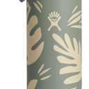 Hydro Flask Water Bottle - Insulated Stainless Steel - Wide Mouth Flex Straw Lid, Non Spill, Leakproof and Refillable in 24 Oz Botanical Bliss Agave