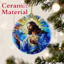 3 x Christian Gift: Jesus Ornament | Christmas Ornaments (Christmas Tree Ornaments), Holiday Ornament, Christian Home Decor, Jesus Christ Decoration, Religious Gifts & Xmas Gifts