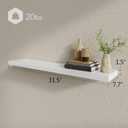 BAMEOS Floating Shelves,31 in W White Wall Mounted Wooden Shelves with Invisible Brackets Set of 2, Hanging Wall Shelves Decoration for Bedroom, Bathroom, Living Room and Kitchen