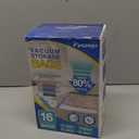 16 Pack Vacuum Storage Bags with Hand Pump, 4 Jumbo + 4 Large + 4 Medium + 4 Small Plastic Packaging Bags, 80% Space Saver Vacuum Seal Bags for Clothing, Travel Luggage, Blankets, Comforters