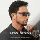 ATTCL Men's Casual Polarized Sunglasses for Men Sports Driving Sun Glasses UV Protection Al-Mg Frame (Black)