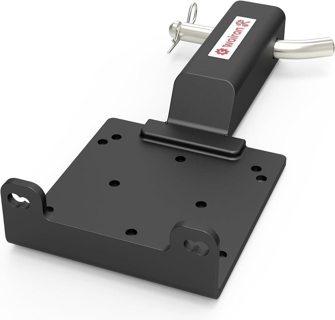 Universal 2" Receiver Trailer Hitch Winch Mount Plate ,Winch Mounting Bracket, Winch Mounting Plate (Black)