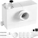 VEVOR Macerator Pump 800W 12000L/h Flow 32.8 ft/10 m Head Sewage Pump, Waste Water Disposal Upflush Machine with 4 Inlets, Macerating Toilet Sewerage, for Basement, Toilet, Sink, Laundry, Kitchen