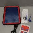 Case for iPad (A16) 11th Generation 11 Inch (2025),iPad 10th Generation 10.9 Inch (2022) Kids Friendly i Pad Case 10th Gen with Screen Protector, Shockproof Cover for i Pad 11/10 Gen, Black Red