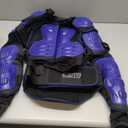 Motorcycle Body Armor Jacket with Chest Spine Protection (Blue, M)