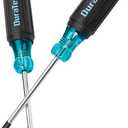 DURATECH 2-Piece S2 Steel Screwdriver Set, Professional Screwdrivers with Non-Slip Cushion Grip & Marked Specifications, Phillips and Flathead Screw Driver, Hand Tool for Home and Industrial Use