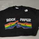 Rock Paper Scissors LGBTQ+ Pride Month T-Shirt (Small, Black)
