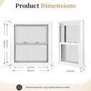 Vinyl Double Hung Sliding Window 36x36, Double Pane Glass, White
Vinyl frame replacement window, Insulated tempered glass window with fiberglass screen for home and mobile home.
