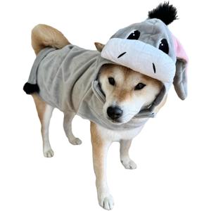 ComfyCamper Donkey Costume for Dogs - Small Medium Large XLarge XXL Cosplay Halloween Costumes Christmas, XL (Grey)