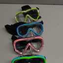 Flutesan 4 Pack Kids Swim Goggles with Nose Cover Hair Protector Elastic Strap Snorkel Diving Mask Swim Mask Swimming Glass Scuba Snorkel Goggles (Pink Purple, Pink White, Sky Blue, Green)