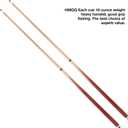 HMQQ 2-Pieces Pool Cue Stick with Coffee Color and 13mm Leather Tip Weight 20OZ (48" Set of 2/ Set of 4, 58" Set of 2/ Set of 4/ Set of 6 20OZ)