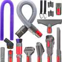 Attachment Kits for Dyson Vacuum Cleaner,Hose,Crevice Tool,Dryer Lint Vac Attachment for Dyson V15 V15s V11 V8 V9 V7 V10 V12 Detect Cyclone Absolute Cordless Handheld Vacuum Cleaner (All in One Cleaning Kit)