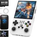 R36MAX Retro Handheld Game Console, 4.0 Inch 720x720 IPS Screen, 64GB Built-in 18,000+ Classic Game, Portable Hand Held Open Source Linux System, 4000mAh Battery Retro Gaming Console(White 64GB)