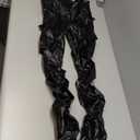 Zebaexf Women's Stretchy Faux Leather Leggings Pants,High Waist Stacked Pants for Women (Medium)