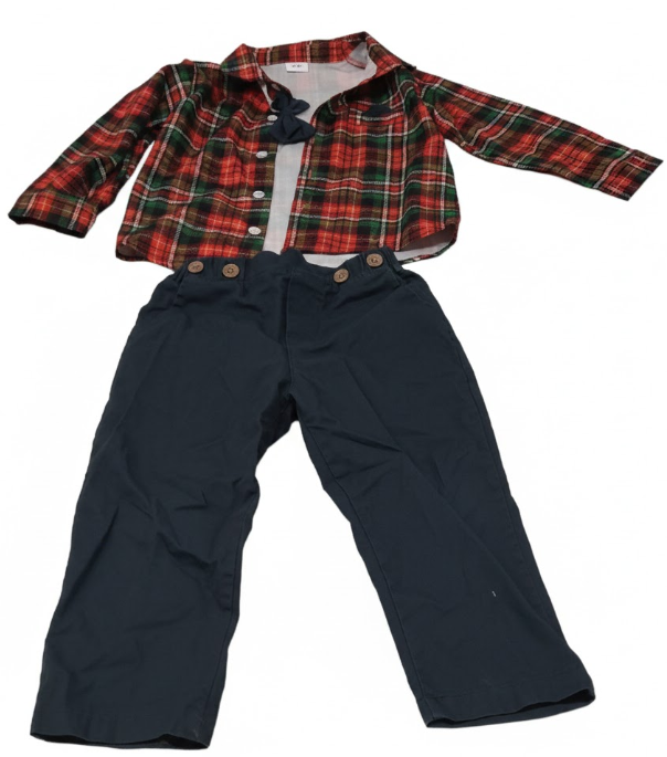 Baby Boy Clothes Suits Toddler Dress Shirt With Bowtie Suspender Pants Outfit Sets Gentleman Wedding 2-3 T