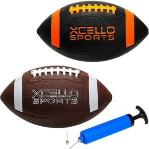 JR Football Assortment w/Pump (Pack of 2) (Junior - 10")