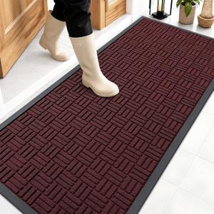 OLANLY Front Door Mat Outside Entrance 59x23, Heavy-Duty Rubber Doormat