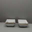 Porcelain Small Serving Bowls Set of 4, 13 Oz Square Cereal Bowls, 4.6" White Ceramic Dessert Bowls for Salad, Dip, Soup, Snack, Fruits, Small Portions, Dishwasher & Microwave Safe