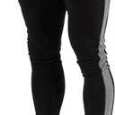 PIDOGYM Men's Track Pants,Slim Fit Athletic Sweatpants Joggers Trousers with Zipper Pockets (Black, XXL)