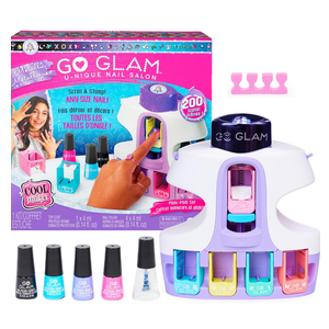 Cool Maker, GO GLAM U-nique Metallic Nail Salon, 200 Icons & Designs, 4 Polishes, Stamper & Dryer, Nail Kit for Girls, Christmas Gifts for Kids