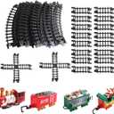 DYNWAVE Rail Toys Electric Train Model Train Set Around Under The Christmas Tree with Track for Kids 3 4 5 6 Year Old