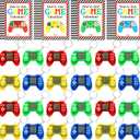 LiYiQ 24 PCS Valentines Day Gifts Cards with Video Game Keychain for Classroom, Video Games Keychains with Gift Cards, Valentine Stuffers Classroom Exchange Party Favors Gift
