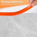 2 x Rubber Edge Trim, Self Adhesive L Shaped Edge Trim, Small Size Peel and Stick Edge Trims for Tile, Wall and Furniture Edges, Orange Color, 10Ft