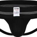 GYM mens 3" Wide Band Classic Athletic Supporter (XX-Large, Black)