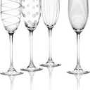 Mikasa Crystal Cheers Champagne Flutes, Set of 4, 8 fluid ounces