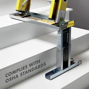 Ideal Security Foldable Ladder-Aide PRO: Fits Steps 4.921" to 7.875" High, Ladder Extender, Accessories, Stabilizer, Leveler for Single and Extension Ladders