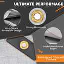 Keten Tarps Heavy Duty Waterproof 20X30 Feet, Extra Thick 16 Mil, Tear & Fade Resistant, UV Blocking, Outdoor Tarp with Reinforced Grommets for Roof, Camping, Patio, Pool, Boat(Silver/Black)