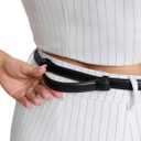 FAN&LOUIS Brown Belt Women, Skinny Waist Belt Ladies Adjustable Black Leather Belt with Gold Buckle for Dress,Jeans,and Coats (Beige, S)