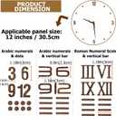 3 Sets Clock Hands and Numerals, CNYMANY Walnut Wood DIY Digital Clock Numbers Wall Clock Hands Replacement Parts, Clock Movement Mechanism Kit Clock Accessories Clock Repair