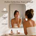 2-Pack 24x36 Inch Brushed Nickel Rounded Rectangle Vanity Mirrors