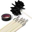 Dryer Vent Cleaner Kit, Lint Remover, Flexible Reusable Strong Nylon Rods Extends Up to 30 Feet, Lint Brush Head, Cleaning Duct Pipes, Use with or Without Power Drill