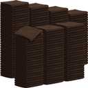 Tenare 100 Pack 12'' x 12'' Microfiber Cleaning Cloths Reusable Cleaning Rags Bulk Microfiber Towels Softer Highly Absorbent Washcloths for House Kitchen Car Window(Brown)